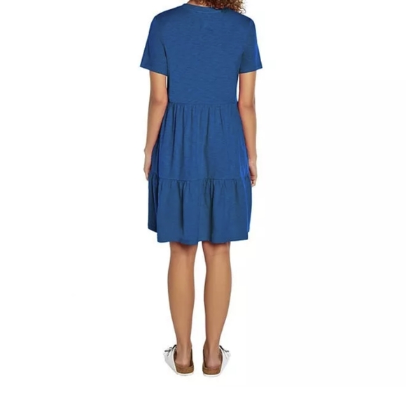 Nwt women's gap blue short sleeve dress - Picture 2 of 3